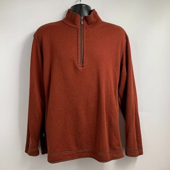 Tommy Bahama‎ Men's Reversible Half Zip Cotton Long Sleeve Sweatshirt Size L - Picture 3 of 15